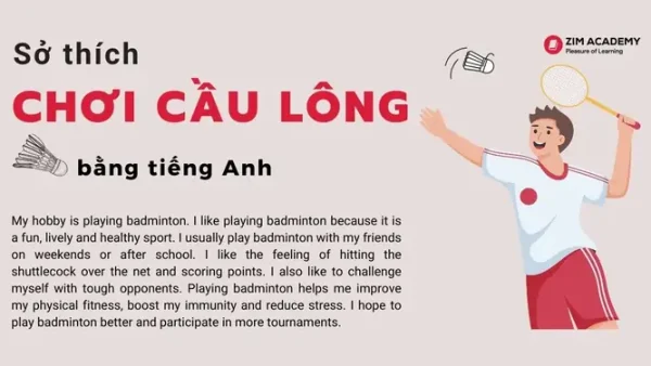 Bài Viết Tiếng Anh Về Sở Thích Chơi Cầu Lông: Mẫu Câu & Lợi Ích