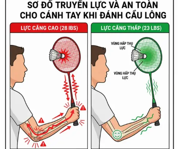 Cấu Tạo Chi Tiết Vợt Cầu Lông: Khung, Cán, Mặt Vợt Và Tay Cầm