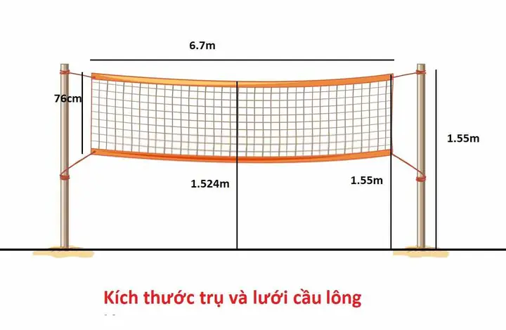 Chiều Cao Lưới Cầu Lông Tiêu Chuẩn Quốc Tế: Hướng Dẫn Chi Tiết Theo Quy Định BWF Chiều Cao Lưới Cầu Lông Tiêu Chuẩn Quốc Tế: Hướng Dẫn Chi Tiết Theo Quy Định BWF