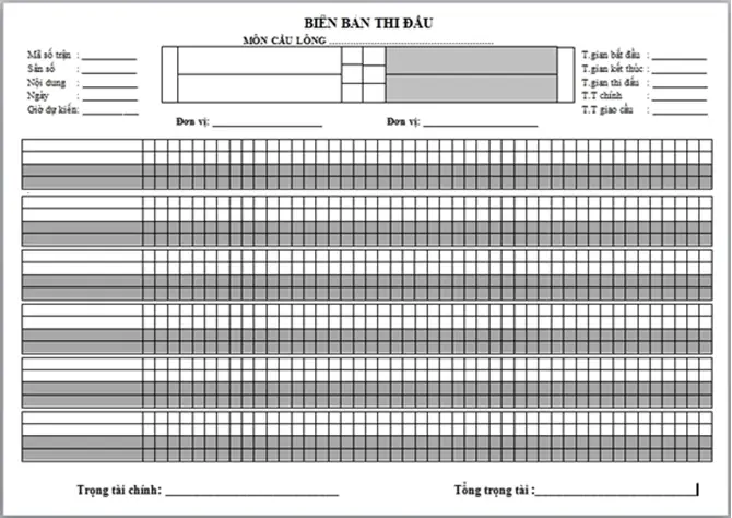 Mẫu Biên Bản Thi Đấu Cầu Lông Chuẩn Nhất: Hướng Dẫn Chi Tiết & Tải File
