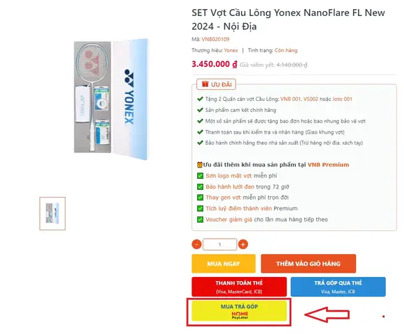 Mua Vợt Cầu Lông Trả Góp: Hướng Dẫn Chi Tiết Từ A-Z Và Lợi Ích