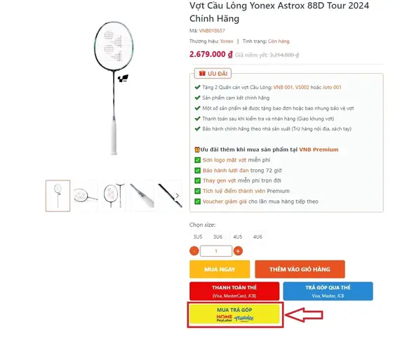 Mua Vợt Cầu Lông Trả Góp: Hướng Dẫn Chi Tiết Từ A-Z Và Lợi Ích