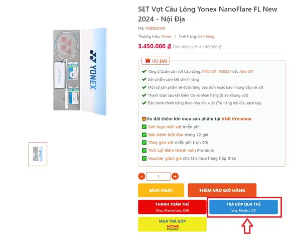 Mua Vợt Cầu Lông Trả Góp: Hướng Dẫn Chi Tiết Từ A-Z Và Lợi Ích