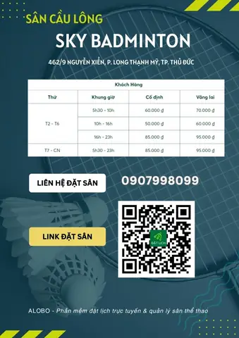 Review Sân Cầu Lông Sky: Địa Điểm, Giá Thuê, Tiện Ích & Đánh Giá Chi Tiết