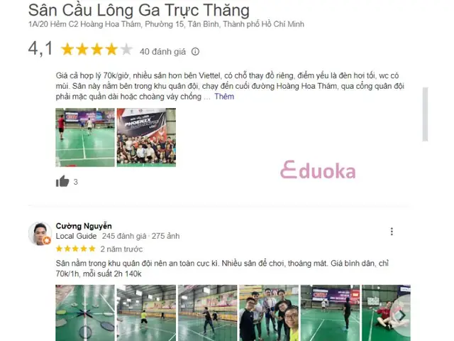 Sân Cầu Lông Ga Trực Thăng: Địa Chỉ, Tiện Ích Và Kinh Nghiệm Chơi Hữu Ích