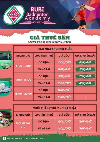 Giá Thuê Sân Cầu Lông: Bảng Giá Chi Tiết & Địa Điểm Rẻ Nhất 2025